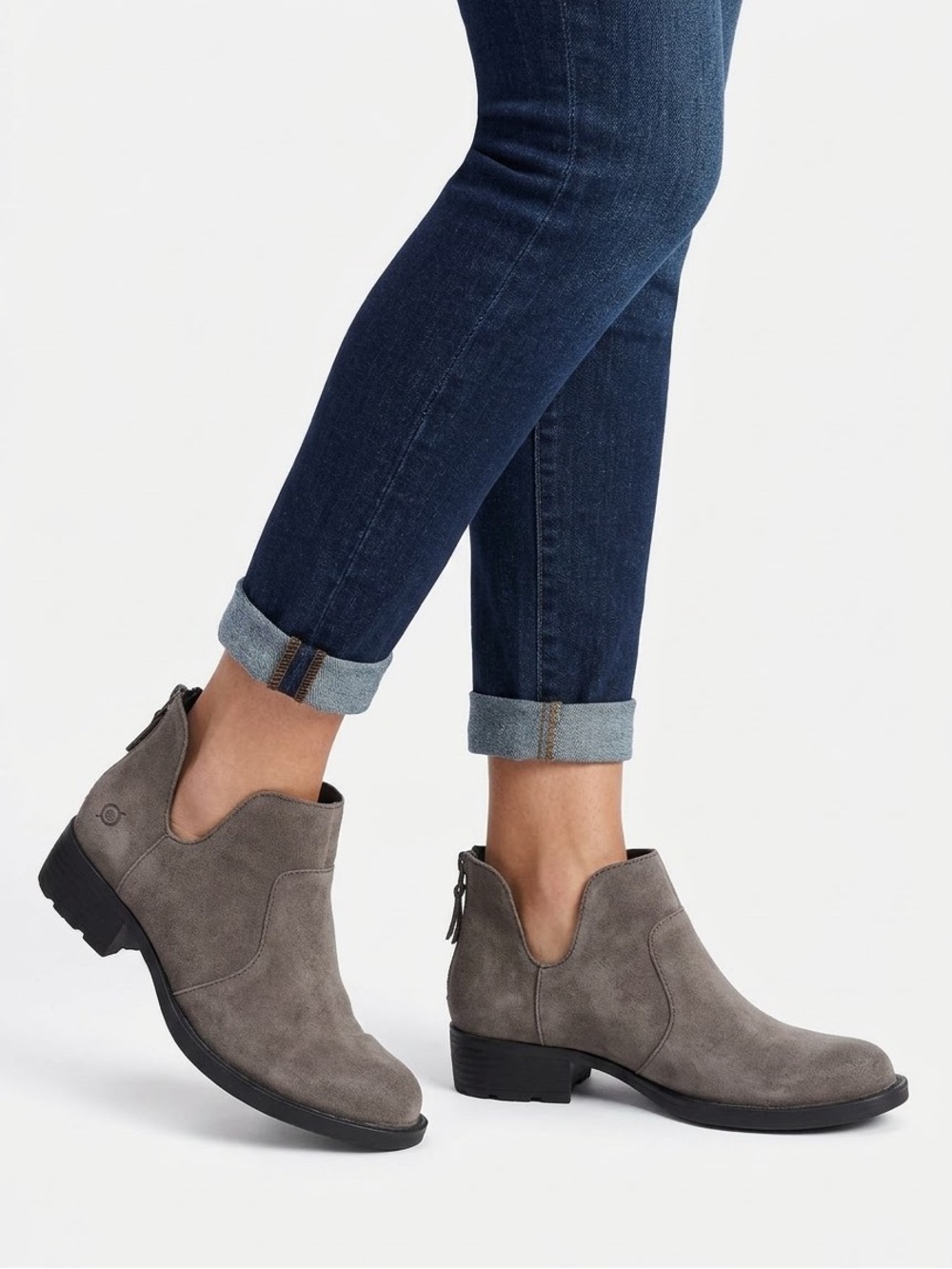 Born D8992 Leather Ankle Boots Brown 7.5 M